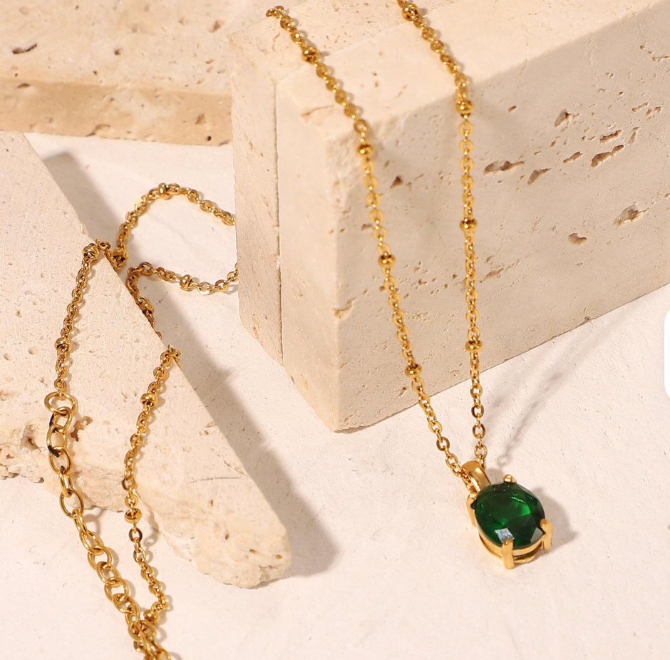 Golden Gem Bond Necklace