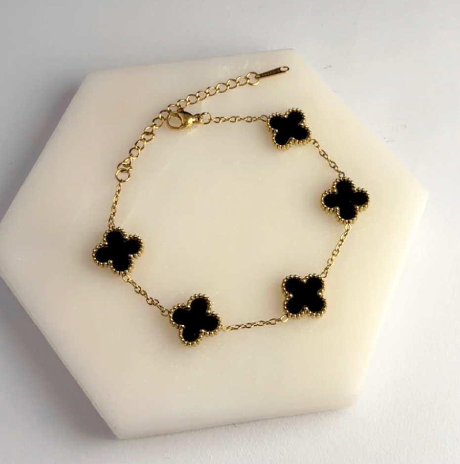 3-in-1 Black & White charm  Bracelet