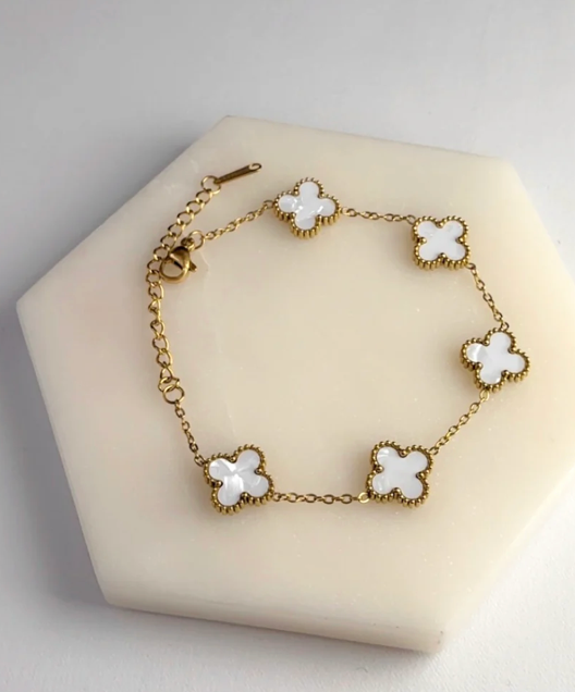 3-in-1 Black & White charm  Bracelet