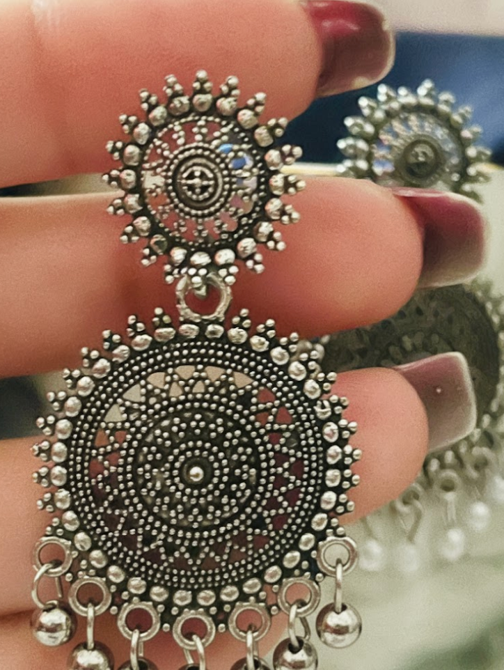 Antique Radiance Oxidized Earrings