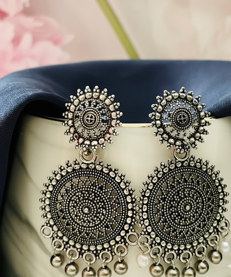 Antique Radiance Oxidized Earrings