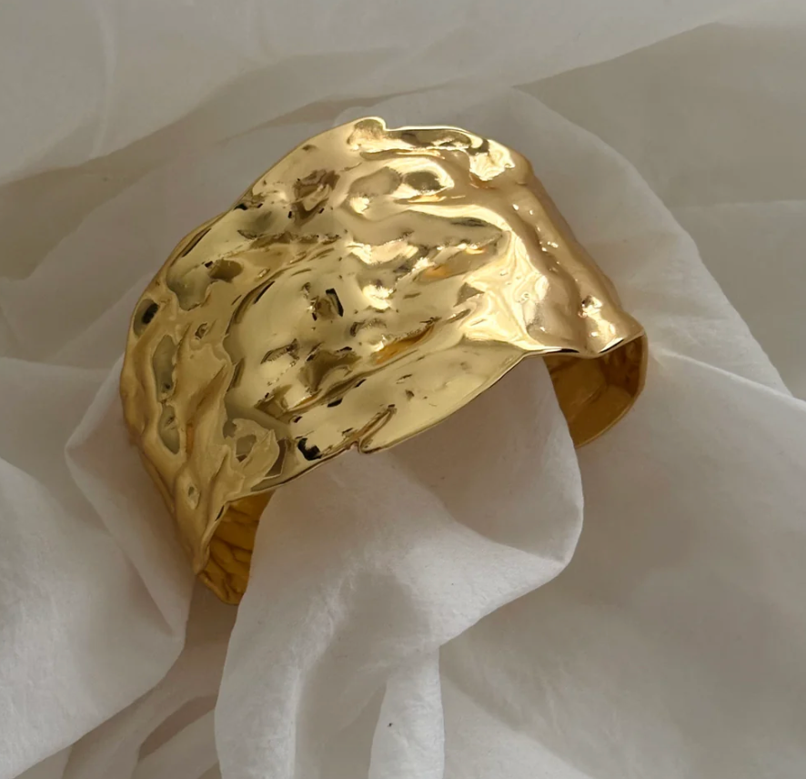 Hammered Gold Cuff