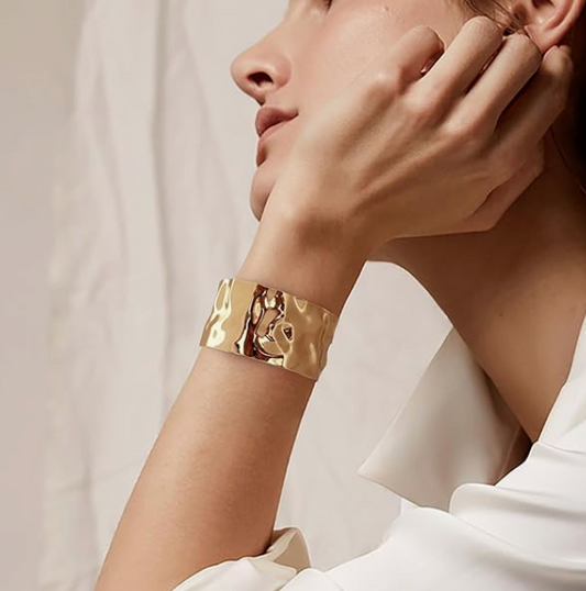 Hammered Gold Cuff